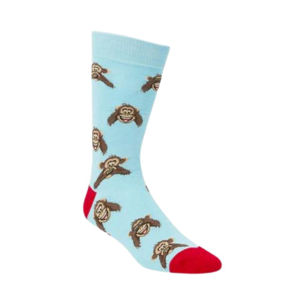 Bamboozld Socks Mens Monkey Business Bamboo Socks (BBW21MONKEYBUSR) Sky 7-11