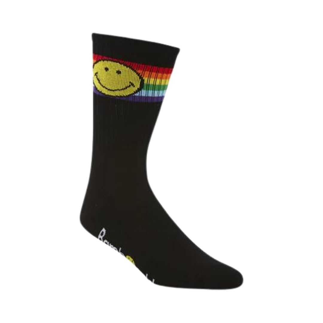 Bamboozld Socks Mens Smiley Proud Sports Crew Bamboo Socks (BBW22SMILEYPROUDSPCREWR) Black 7-11 [SD]