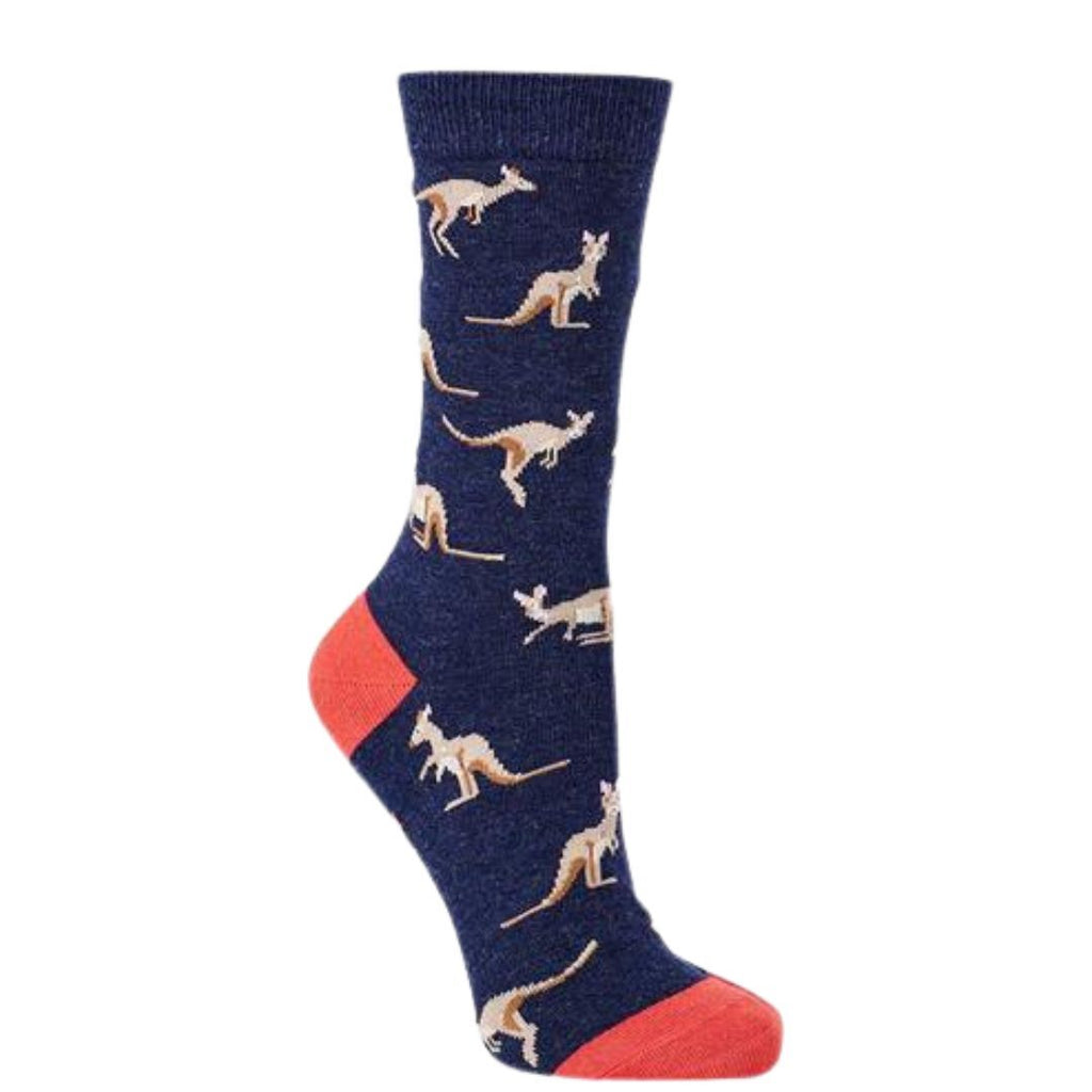 Bamboozld Socks Womens Kangaroo Bamboo Socks (BBW23KANGAROOW) Navy 2-8