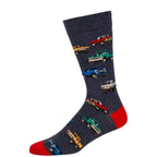 Bamboozld Socks Mens Pick Up Trucks Bamboo Socks (BBW24PICKUPTRUCKSR) Denim 7-11