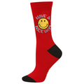 Bamboozld Socks Womens Smiley Have A Nice Day Bamboo Socks (BBW22SMILEYDAYW) Red 2-8