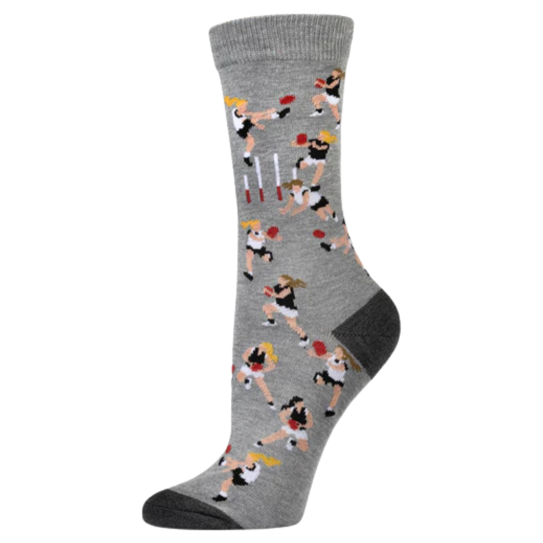 Bamboozld Socks Womens AFL Bamboo Socks (BBS25AFLW) Grey Marle 2-8