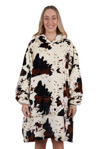 Pure Western Adults Cow Print Snuggle Hoodie (PCP2933SNU) Multi One Size