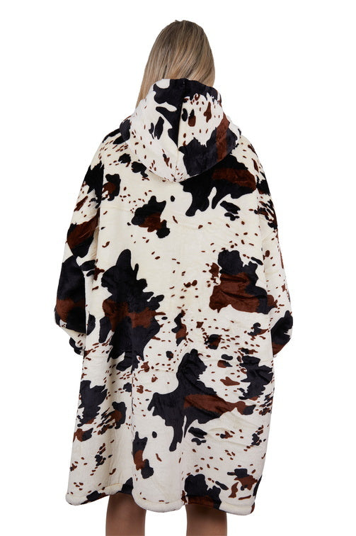 Pure Western Adults Cow Print Snuggle Hoodie (PCP2933SNU) Multi One Size