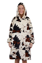 Pure Western Adults Cow Print Snuggle Hoodie (PCP2933SNU) Multi One Size
