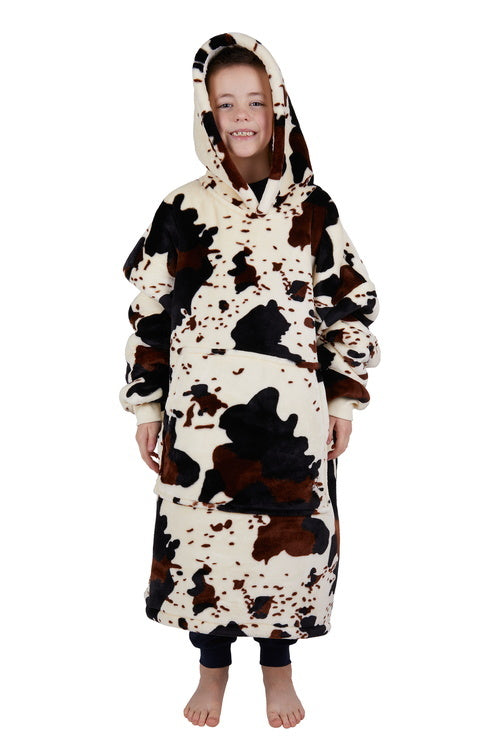 Pure Western Childrens Cow Print Snuggle Hoodie (PCP7920SNU) Multi One Size