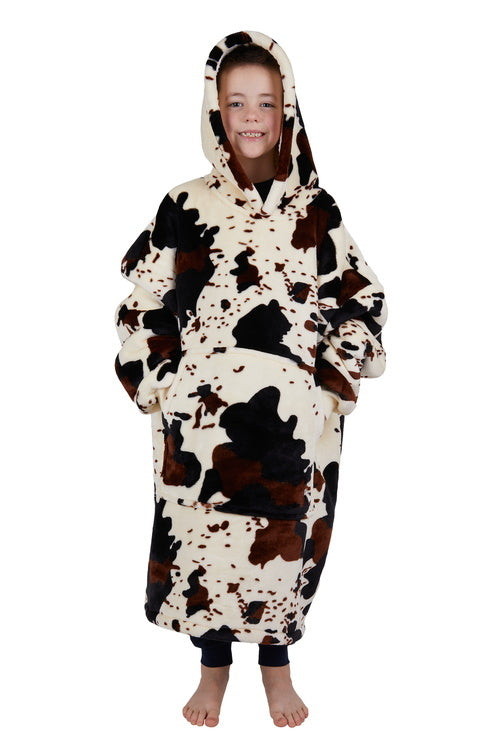 Pure Western Childrens Cow Print Snuggle Hoodie (PCP7920SNU) Multi One Size