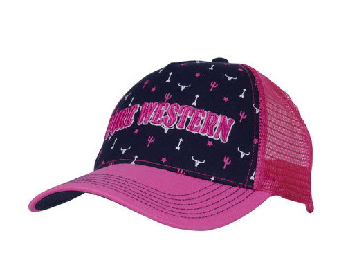 Pure Western Unisex Sybil Trucker Cap (P4W2950CAP) Pink/Navy OSFM [SD]