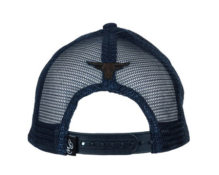 Pure Western Childrens Jamie Trucker Cap (P4W3906CAP) Navy/Tan OSFM [SD]