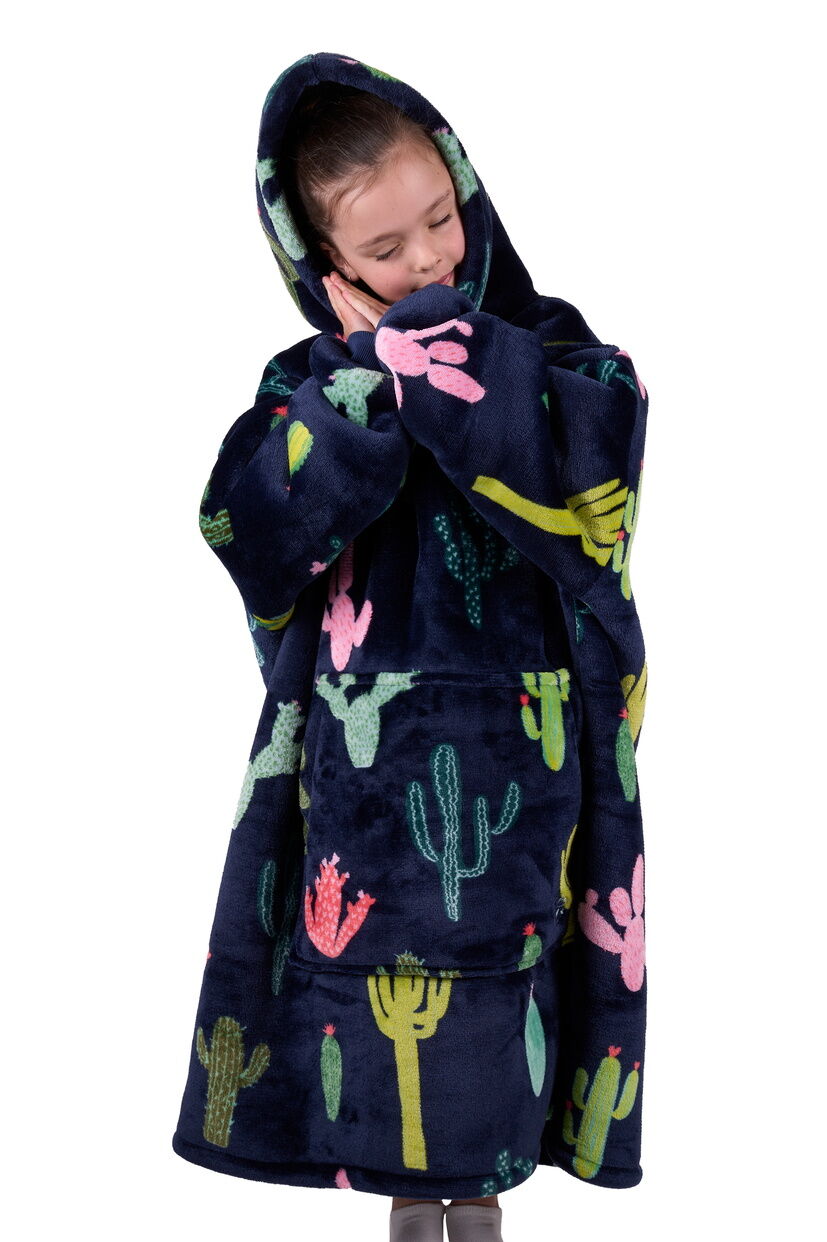 Pure Western Childrens Cactus Snuggle Hoodie (PCP7934SNU) Navy [SD]