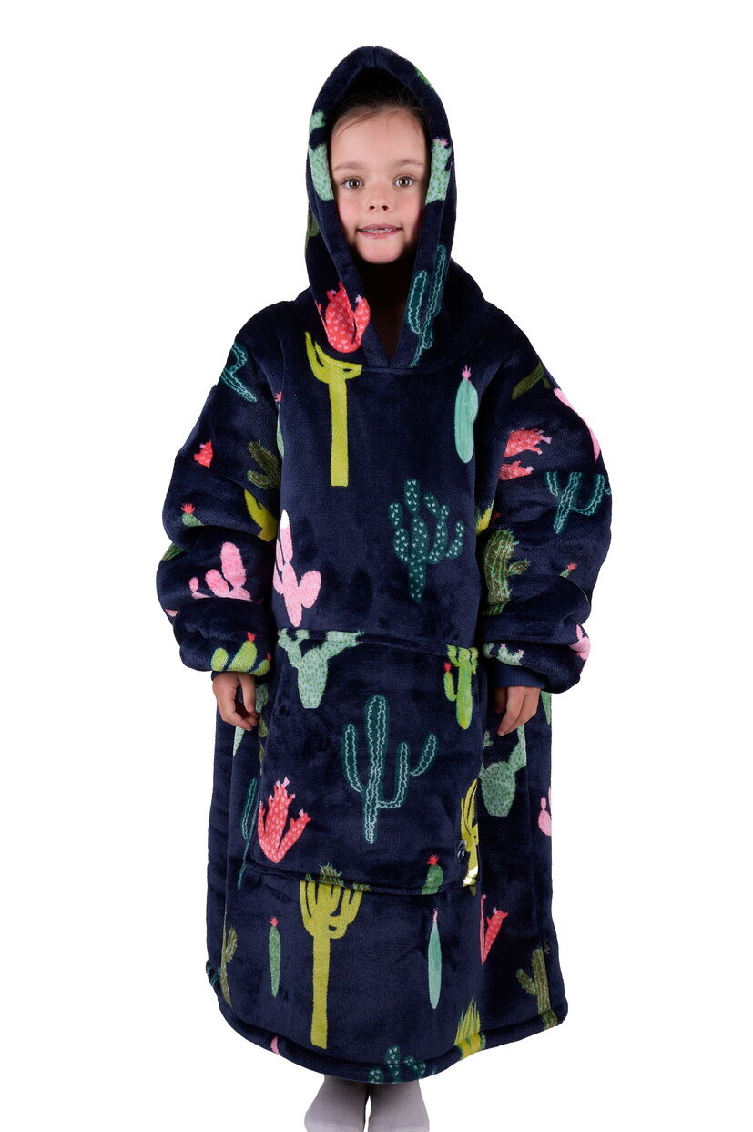 Pure Western Childrens Cactus Snuggle Hoodie (PCP7934SNU) Navy [SD]