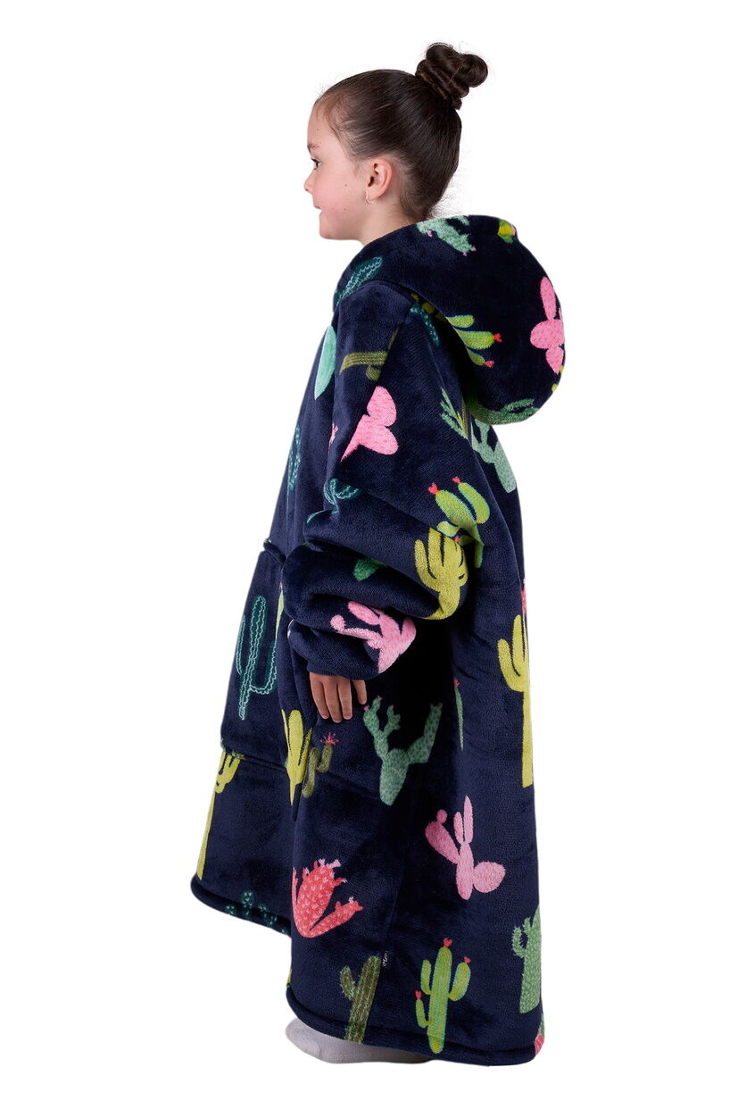 Pure Western Childrens Cactus Snuggle Hoodie (PCP7934SNU) Navy [SD]