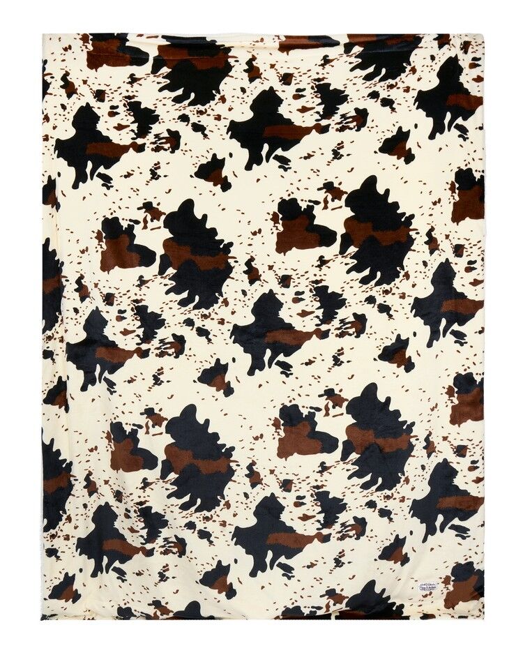 Pure Western Snuggle Blanket (PCP2970BKT) Cow Pattern