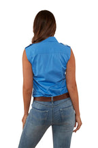 Ringers Western Womens Pentecost River Sleeveless Work Shirt (171210003) Blue [GD]