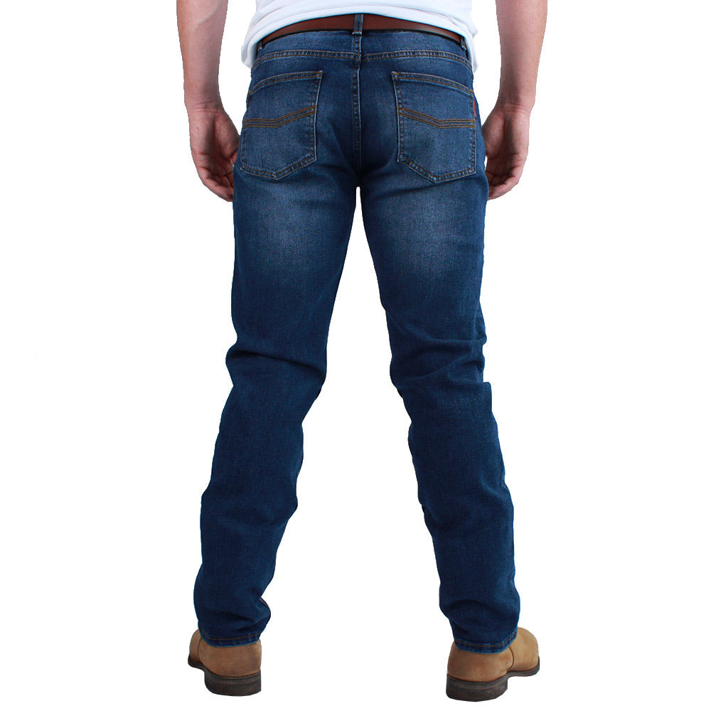 Ringers Western Mens Burke Classic Fit Slim Leg Jeans (117108002) Mid Blue