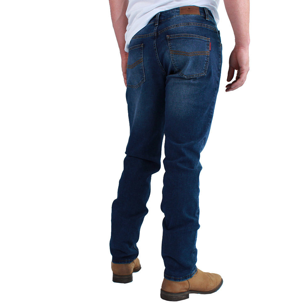 Ringers Western Mens Burke Classic Fit Slim Leg Jeans (117108002) Mid Blue