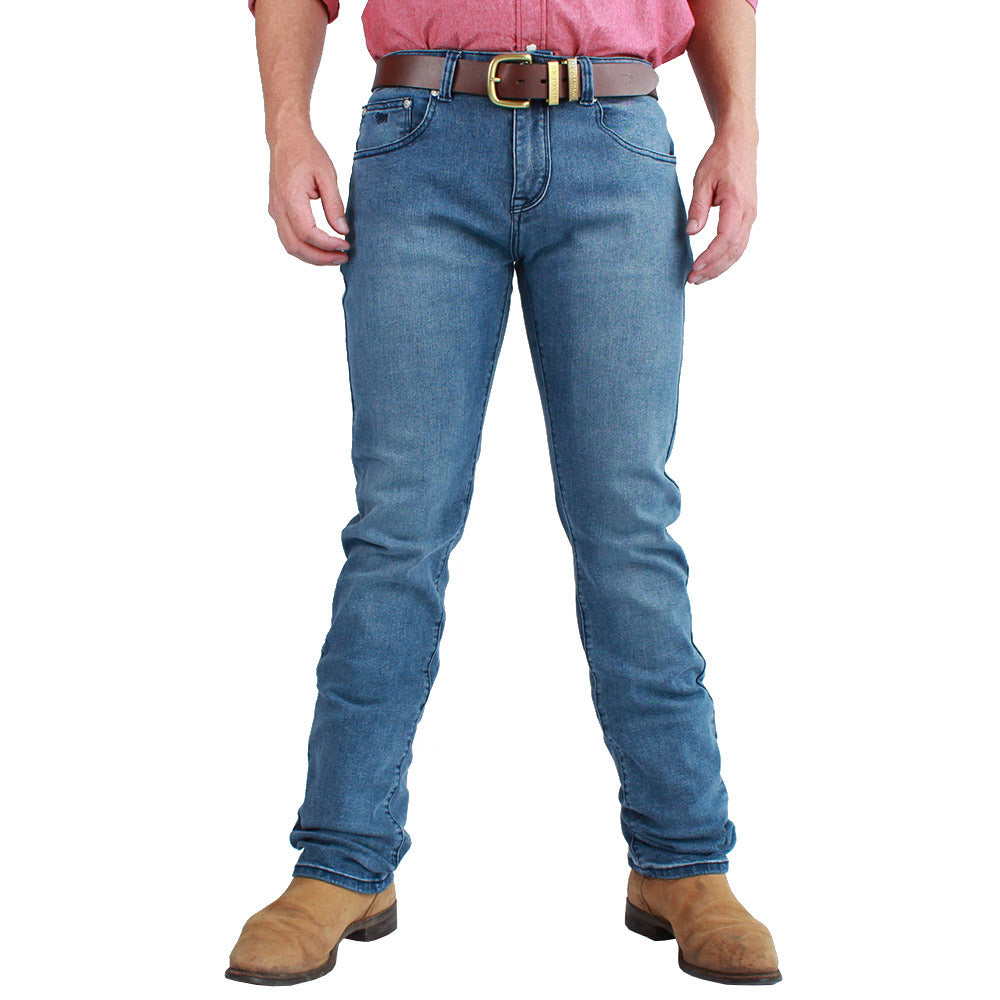Ringers Western Mens Mitchell Classic Fit Straight Leg Jeans (117108003) Light Blue [GD]