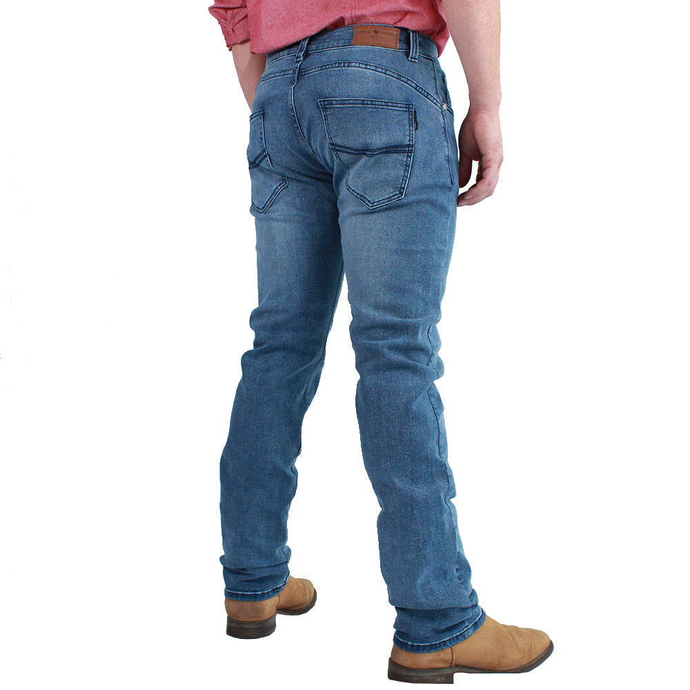 Ringers Western Mens Mitchell Classic Fit Straight Leg Jeans (117108003) Light Blue [GD]