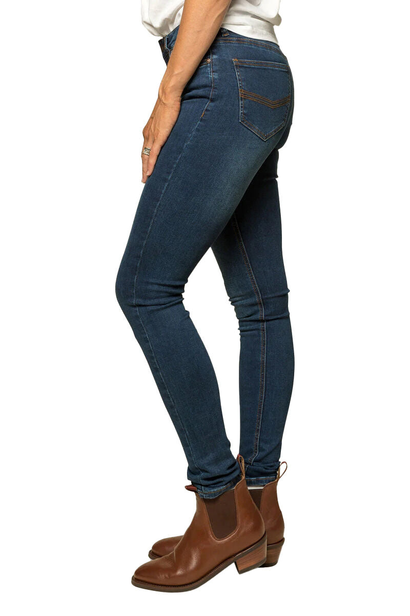 Ringers Western Womens Sophie Mid Rise Skinny Leg Jeans  (217108003) Classic Blue  [SD]