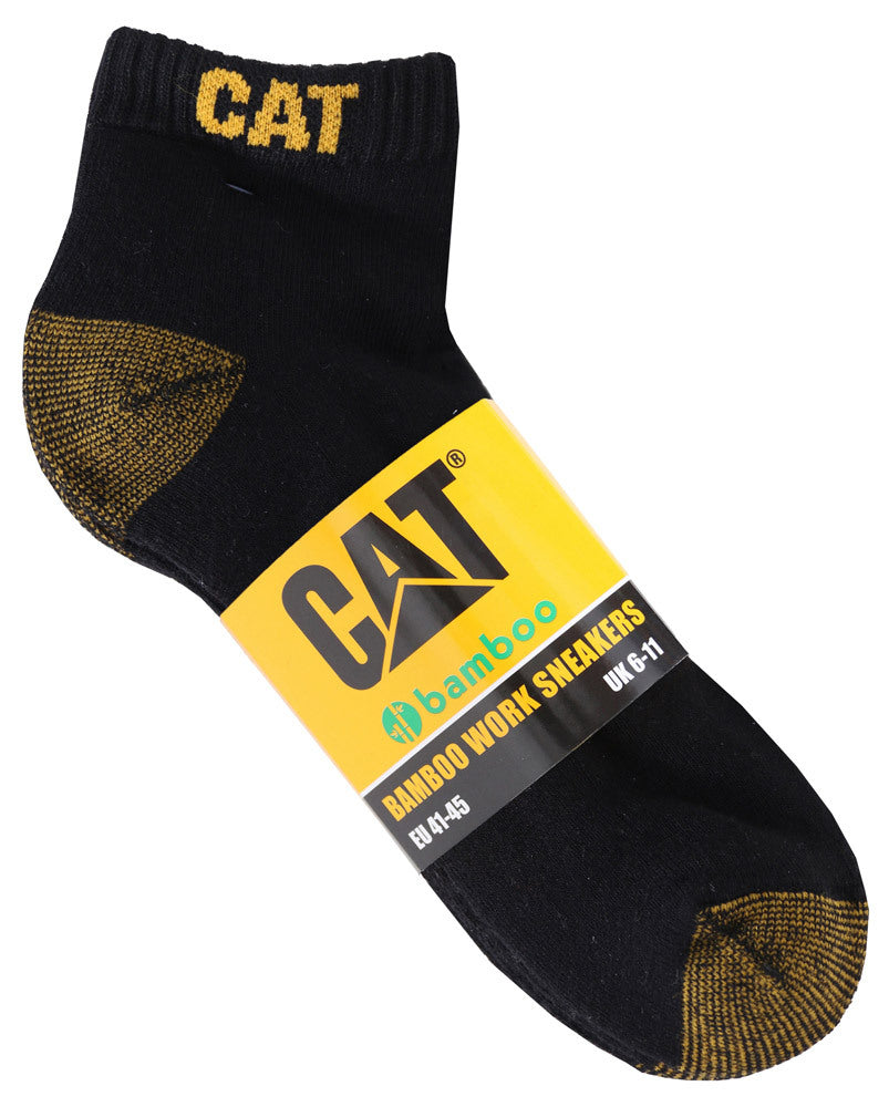 CAT Mens 5 Pack Bamboo Ankle Socks (P000148-016) Black