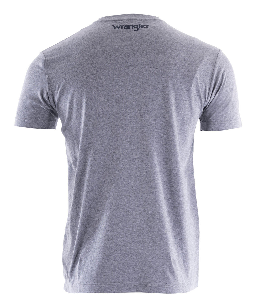 Wrangler Mens Ryder Logo S/S Tee (XCP1557969) Grey Marle
