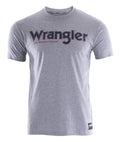 Wrangler Mens Ryder Logo S/S Tee (XCP1557969) Grey Marle