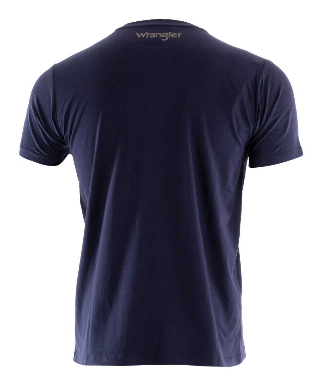 Wrangler Mens Ryder Logo S/S Tee (XCP1557969) Navy