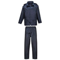 Portwest Mens Essentials Rainsuit (2 Piece Set) (L440) Navy
