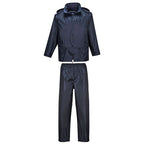Portwest Mens Essentials Rainsuit (2 Piece Set) (L440) Navy