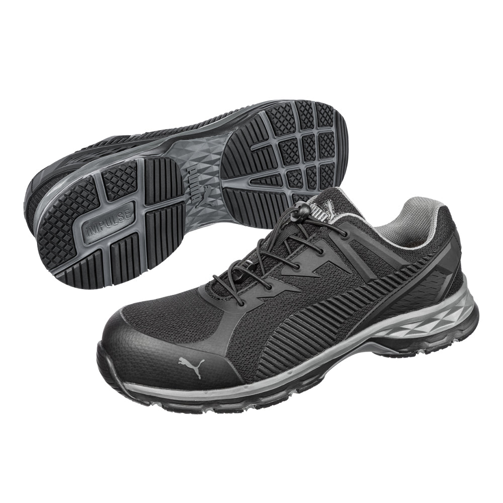 Puma Mens Relay Safety Shoe (643837) Black/Grey Vegan