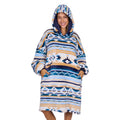 Pure Western Adults Aztec Snuggle Hoodie (P6W2935SNU) Natural/Blue OSFM