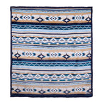 Pure Western Aztec Print Snuggle Rug (P6W2975RUG) Natural/Blue