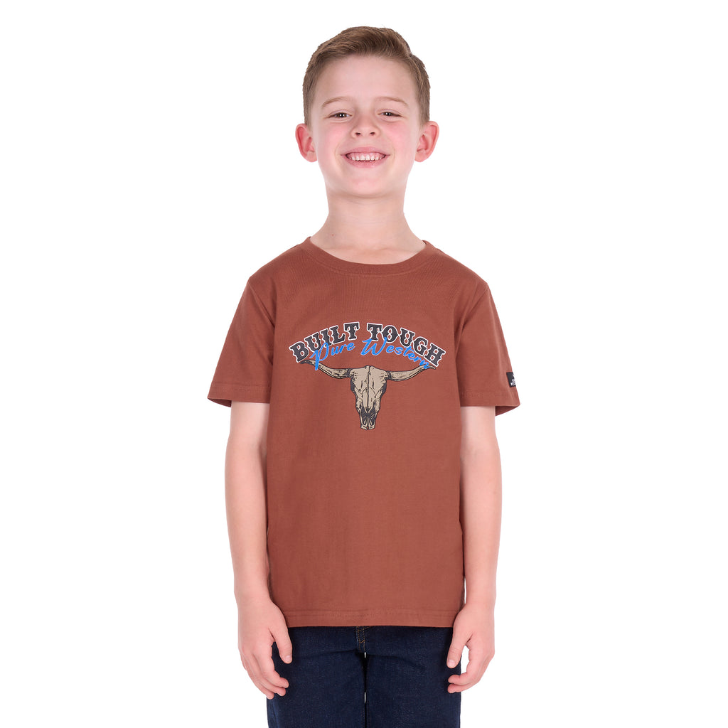 Pure Western Boys Chris S/S Tee (P6S3503317) Rust