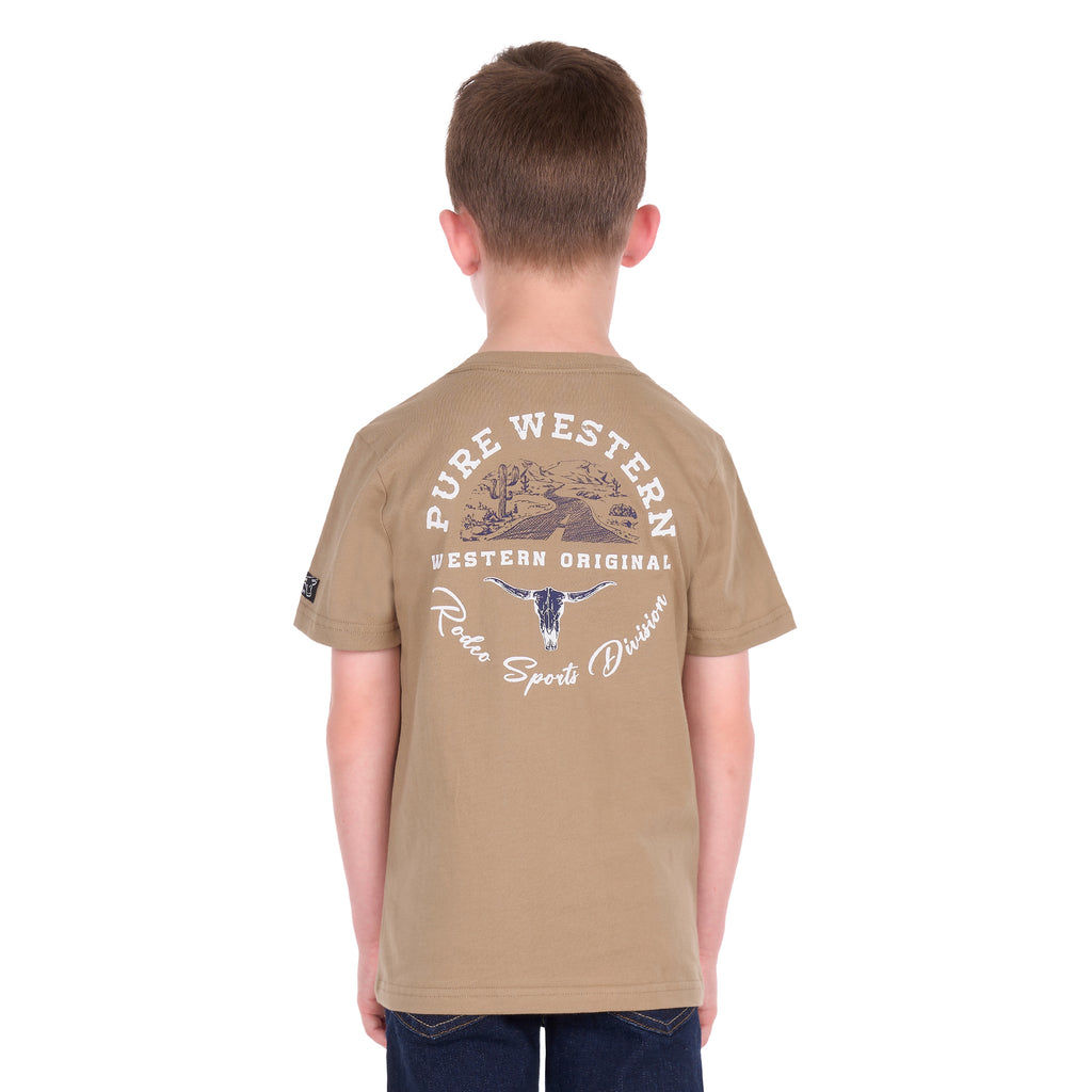 Pure Western Boys Craig S/S Tee (P6S3503312) Sand