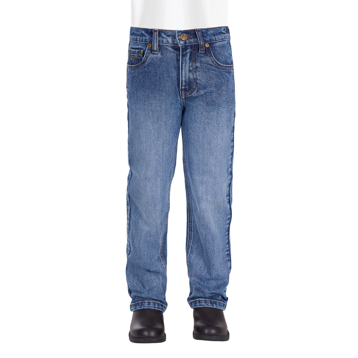 Pure Western Boys Hawkins Straight Leg Jeans (PCP3217886) Moonshine
