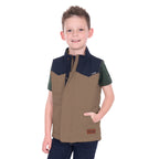 Pure Western Boys Jamie Reversible Vest (P6W3603181) Stone/Navy