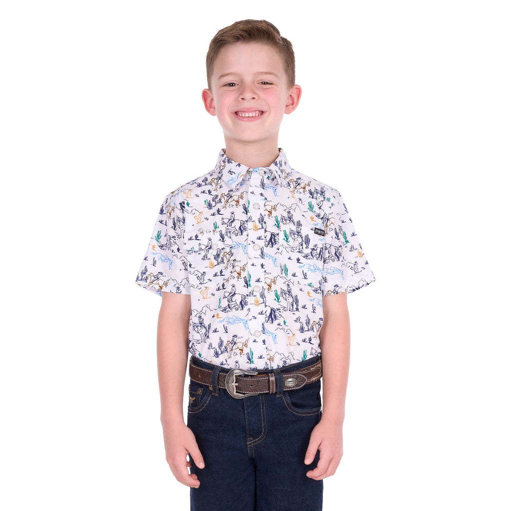 Pure Western Boys Mike S/S Shirt (P6S3103306) Multi