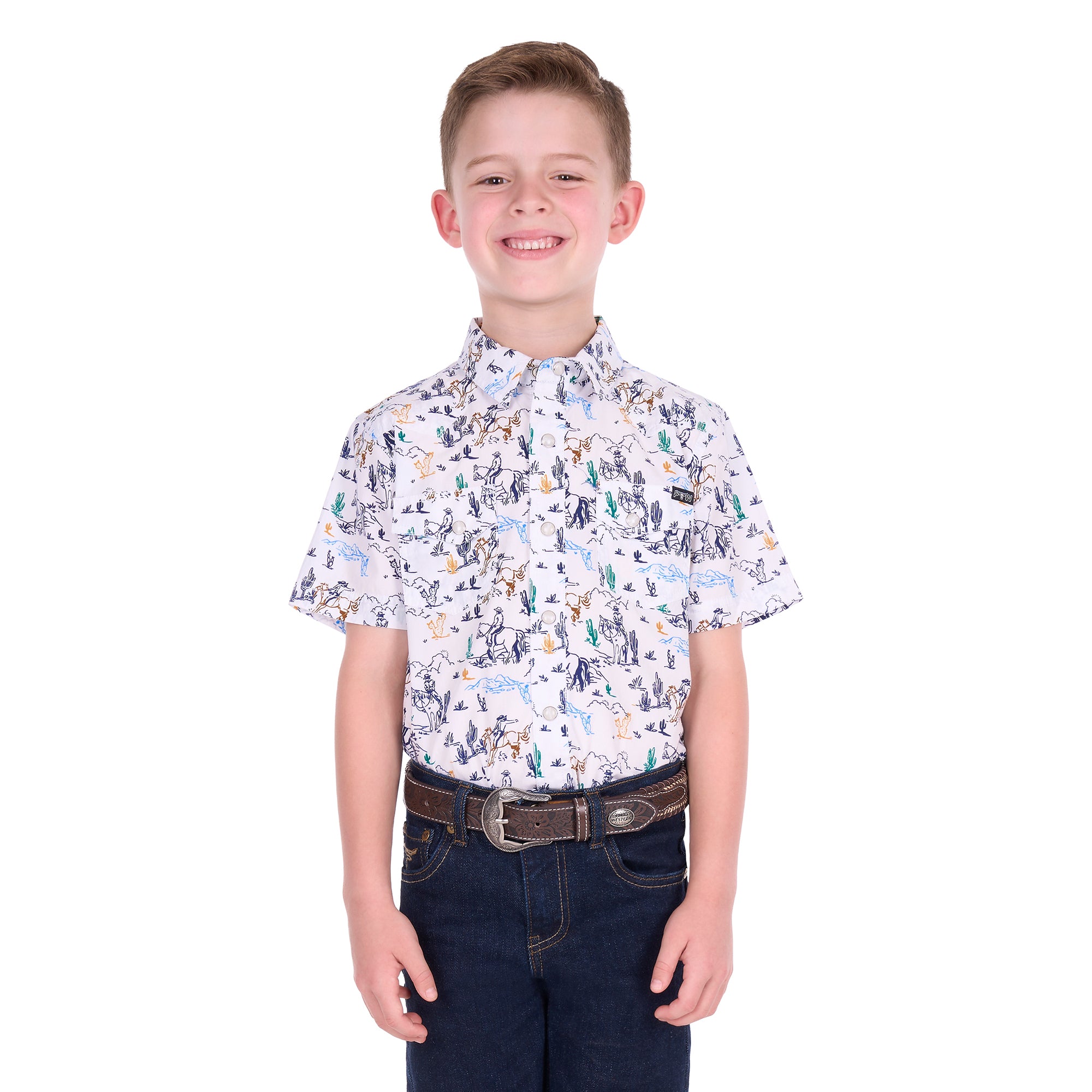 Pure Western Boys Mike S/S Shirt (P6S3103306) Multi