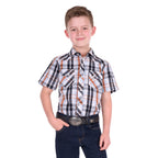 Pure Western Boys Terry S/S Shirt (P6S3103302) Black/Rust