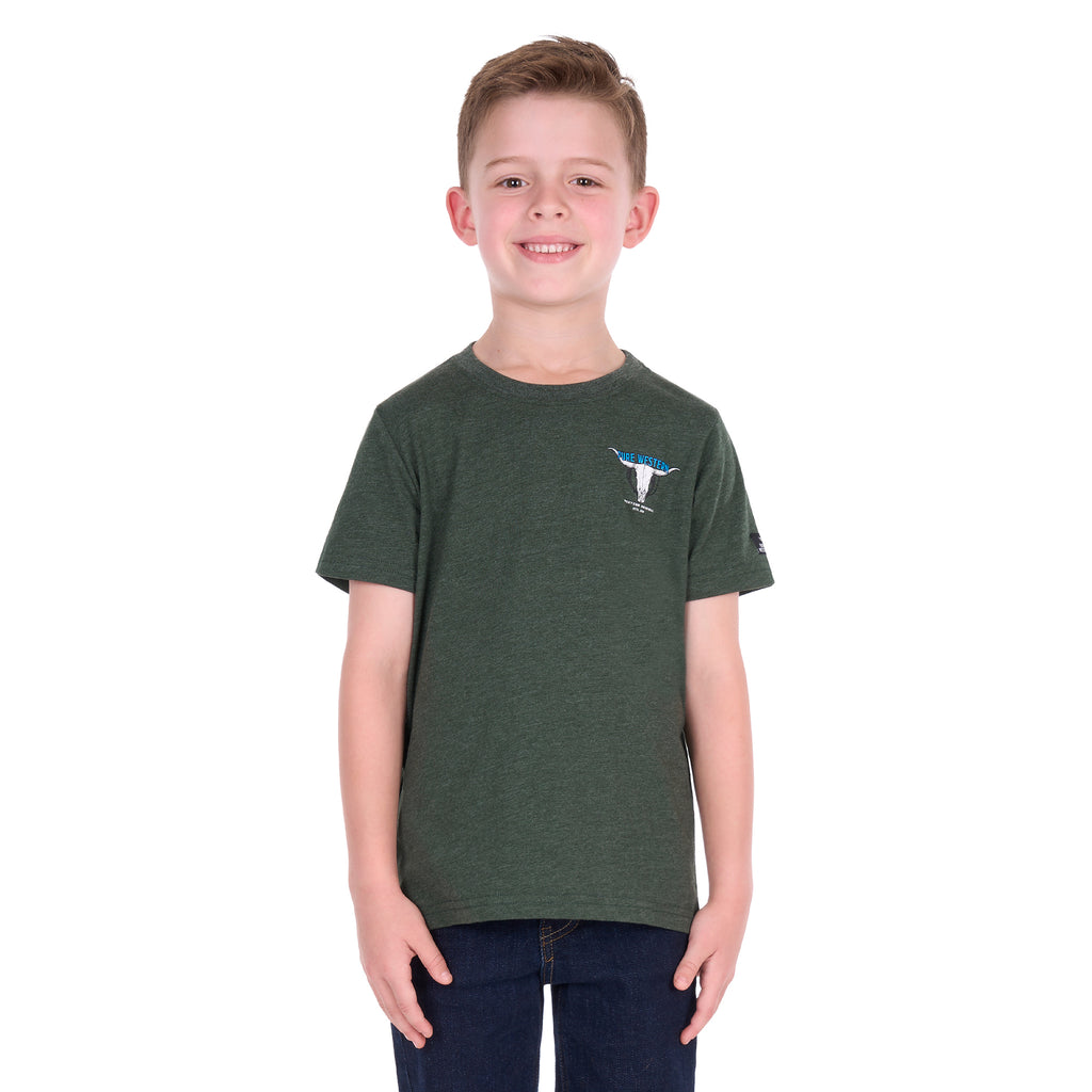 Pure Western Boys Tony S/S Tee (P6S3503313) Green Marle