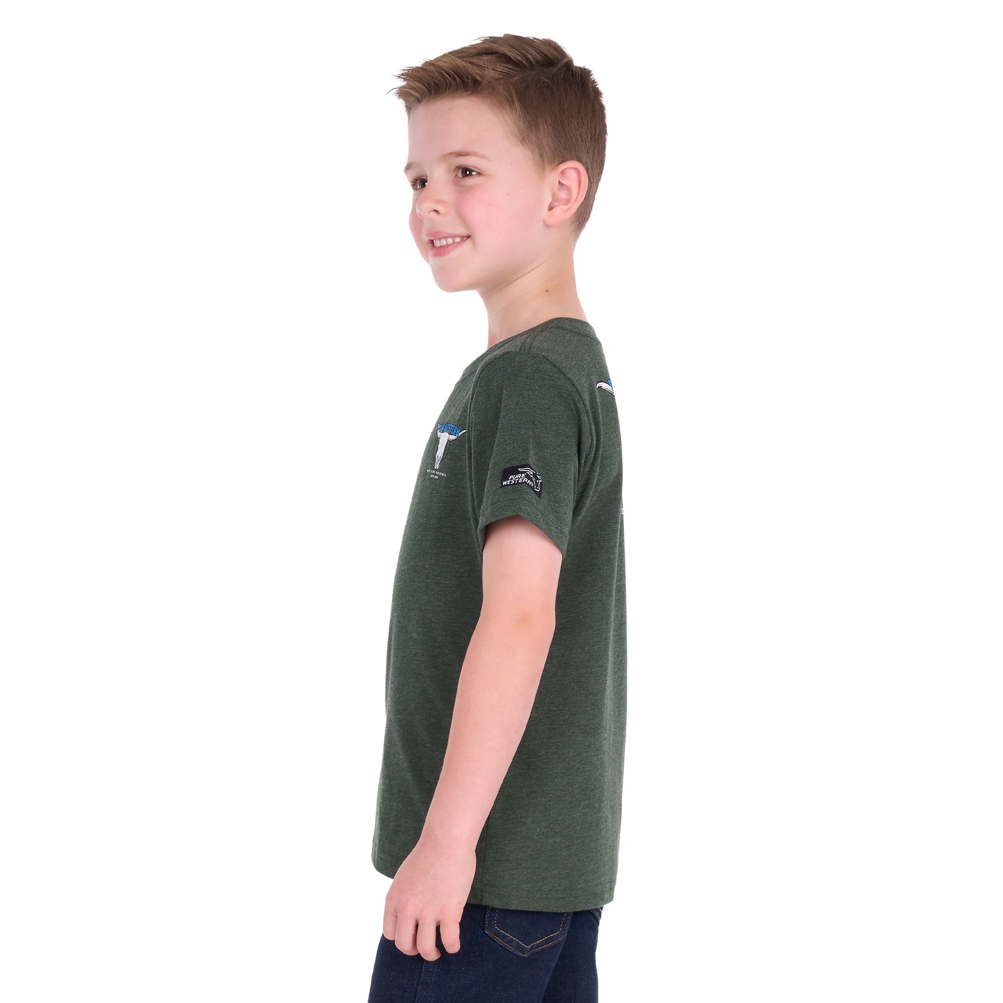 Pure Western Boys Tony S/S Tee (P6S3503313) Green Marle