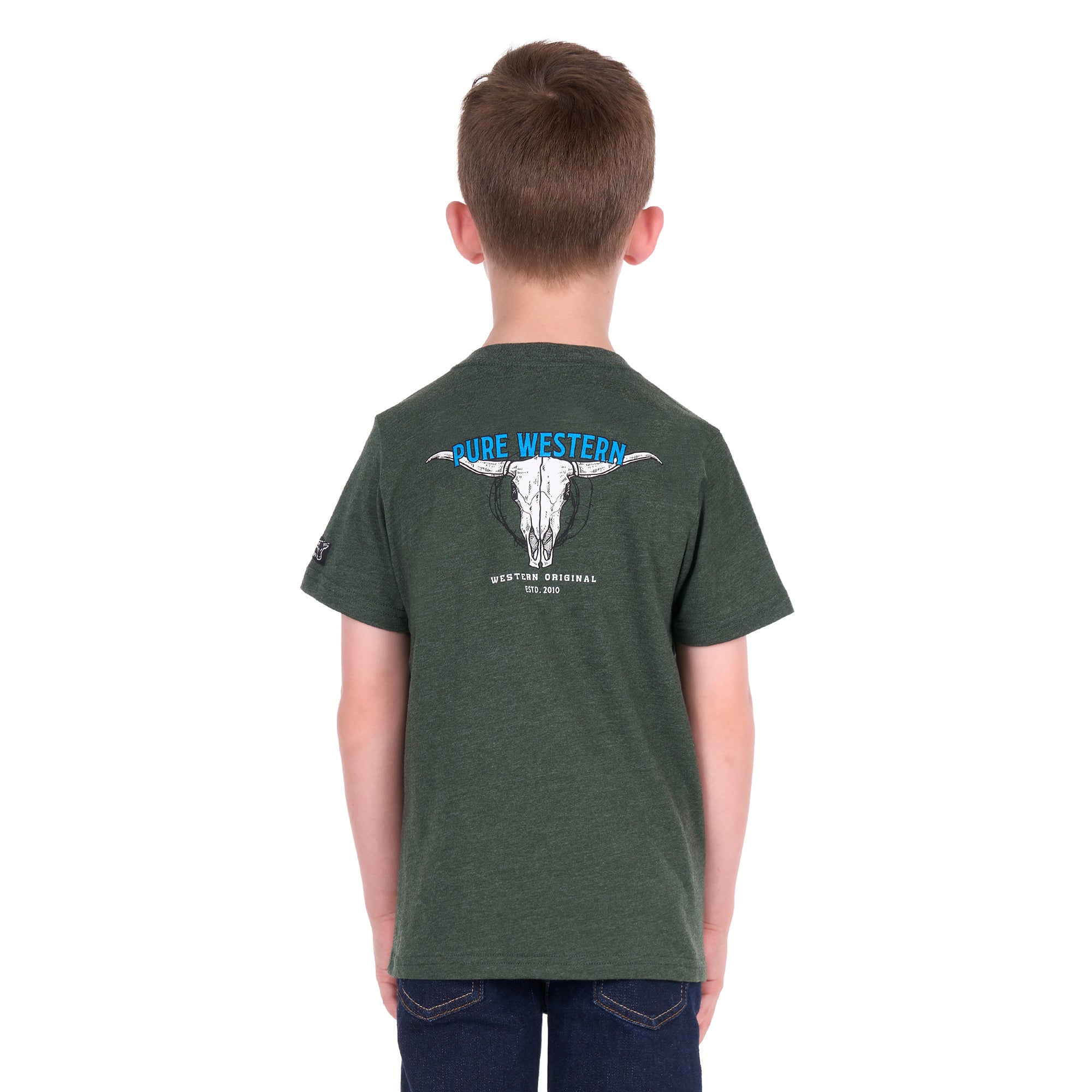 Pure Western Boys Tony S/S Tee (P6S3503313) Green Marle
