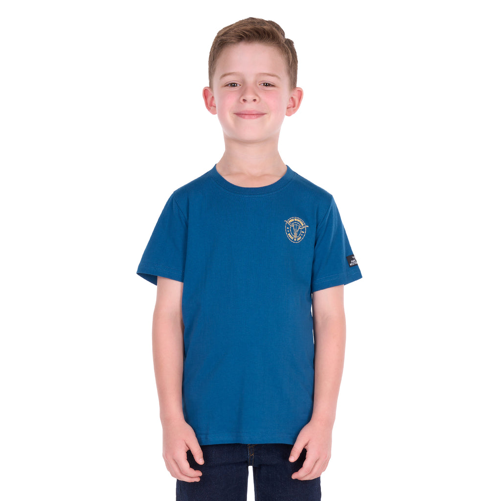 Pure Western Boys Walker S/S Tee (P6S3503314) Denim