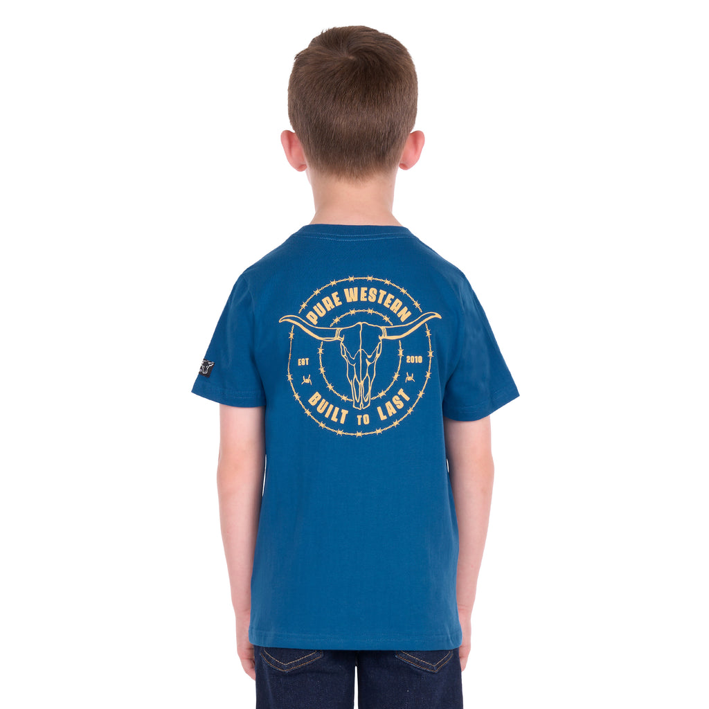 Pure Western Boys Walker S/S Tee (P6S3503314) Denim