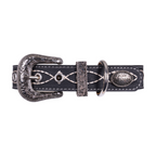 Pure Western Carey Dog Collar (P6S2937CLR) Black Rolled Up