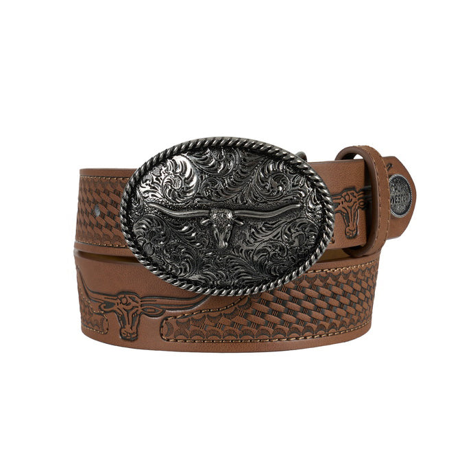 Pure Western Childrens Colson Belt (PCP7983BLT) Tan
