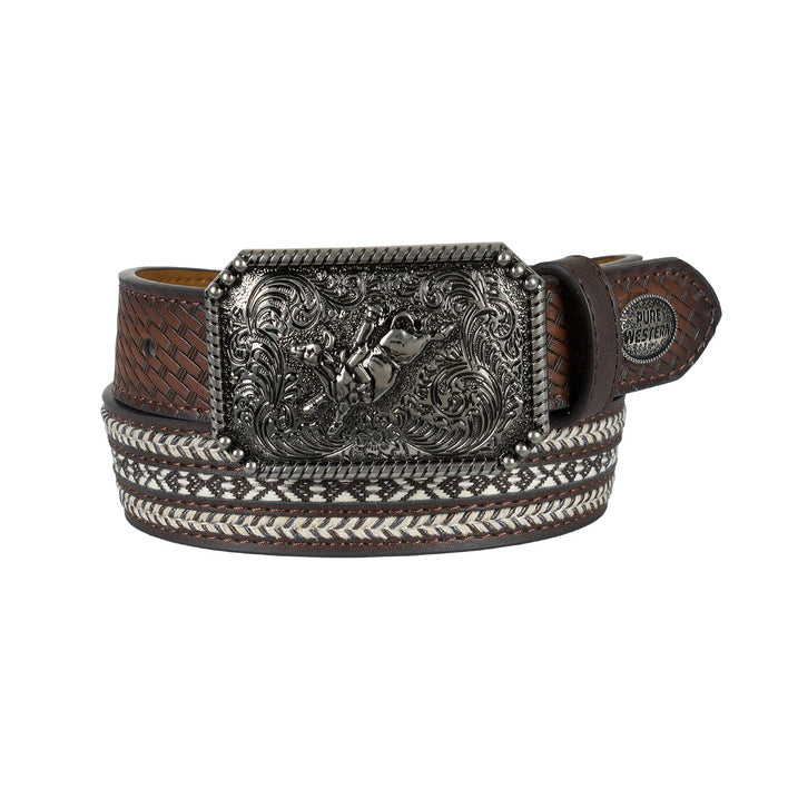 Pure Western Childrens Reid Belt (P6W7981BLT) Dark Tan