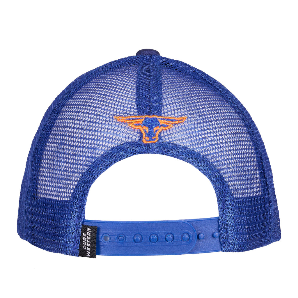 Pure Western Childrens Tony Trucker Cap (P6S3904CAP) Navy/Orange