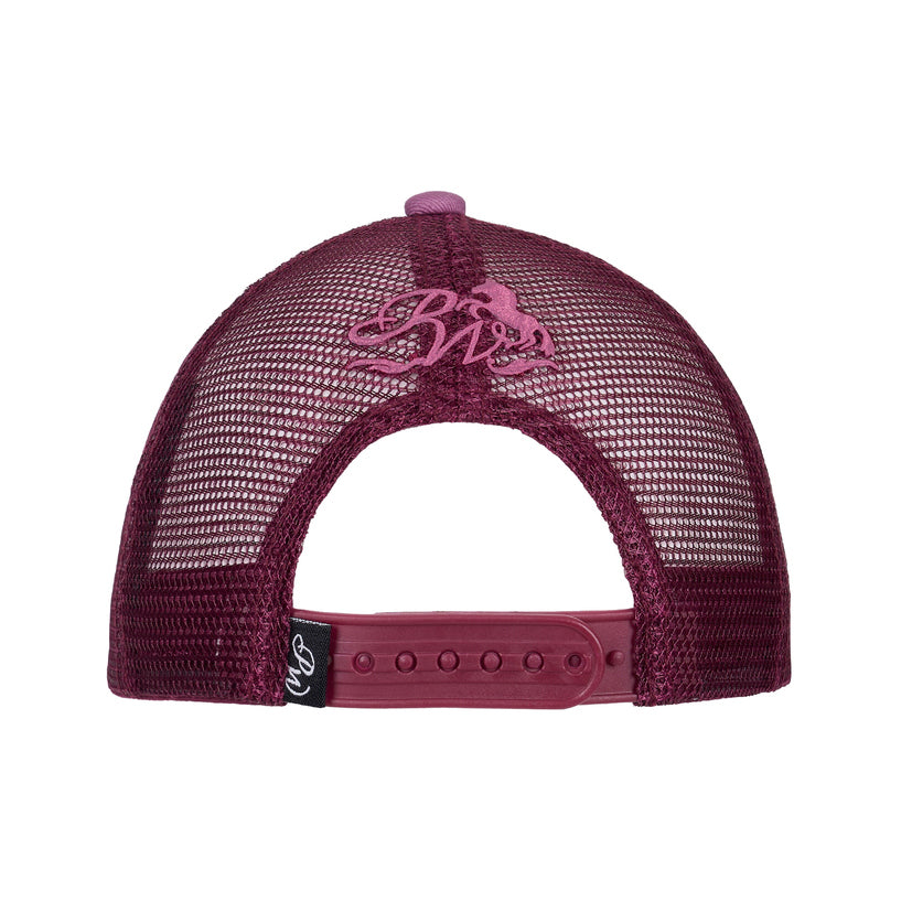 Pure Western Childrens Trinity Trucker Cap (P6W5951CAP) Raspberry OSFM