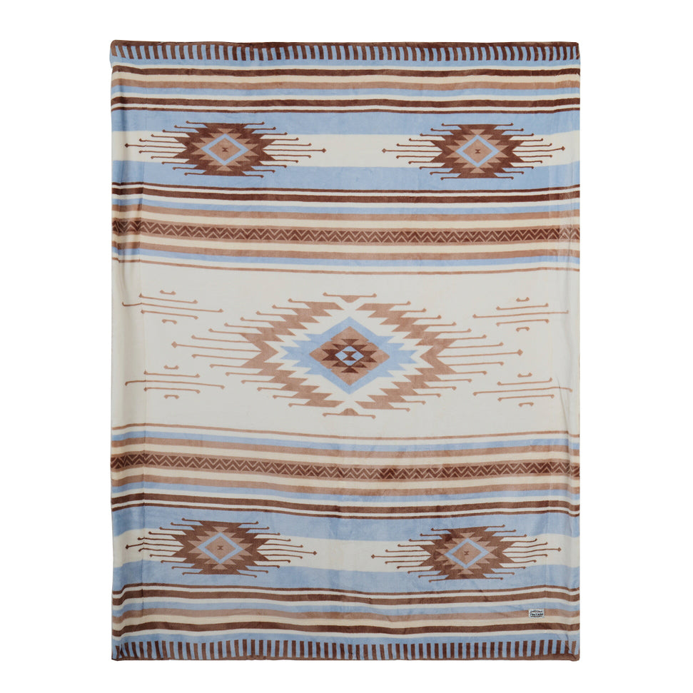 Pure Western Ellery Blanket (P6W2977BKT) Natural/Blue